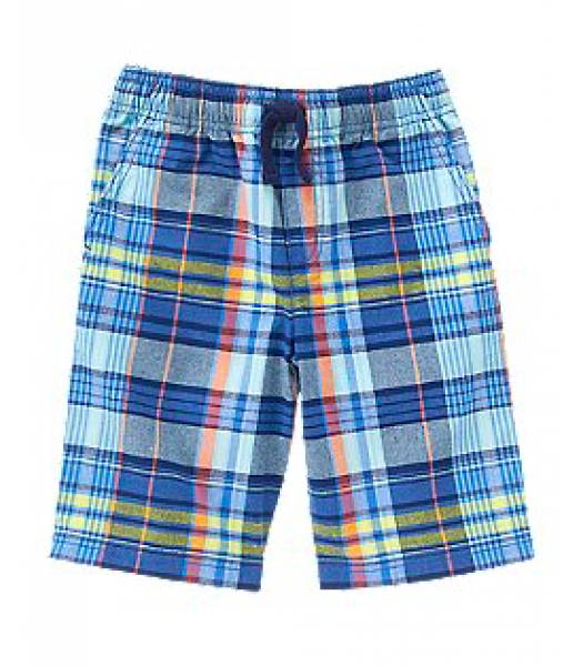 crazy8 blue plaid check shorts